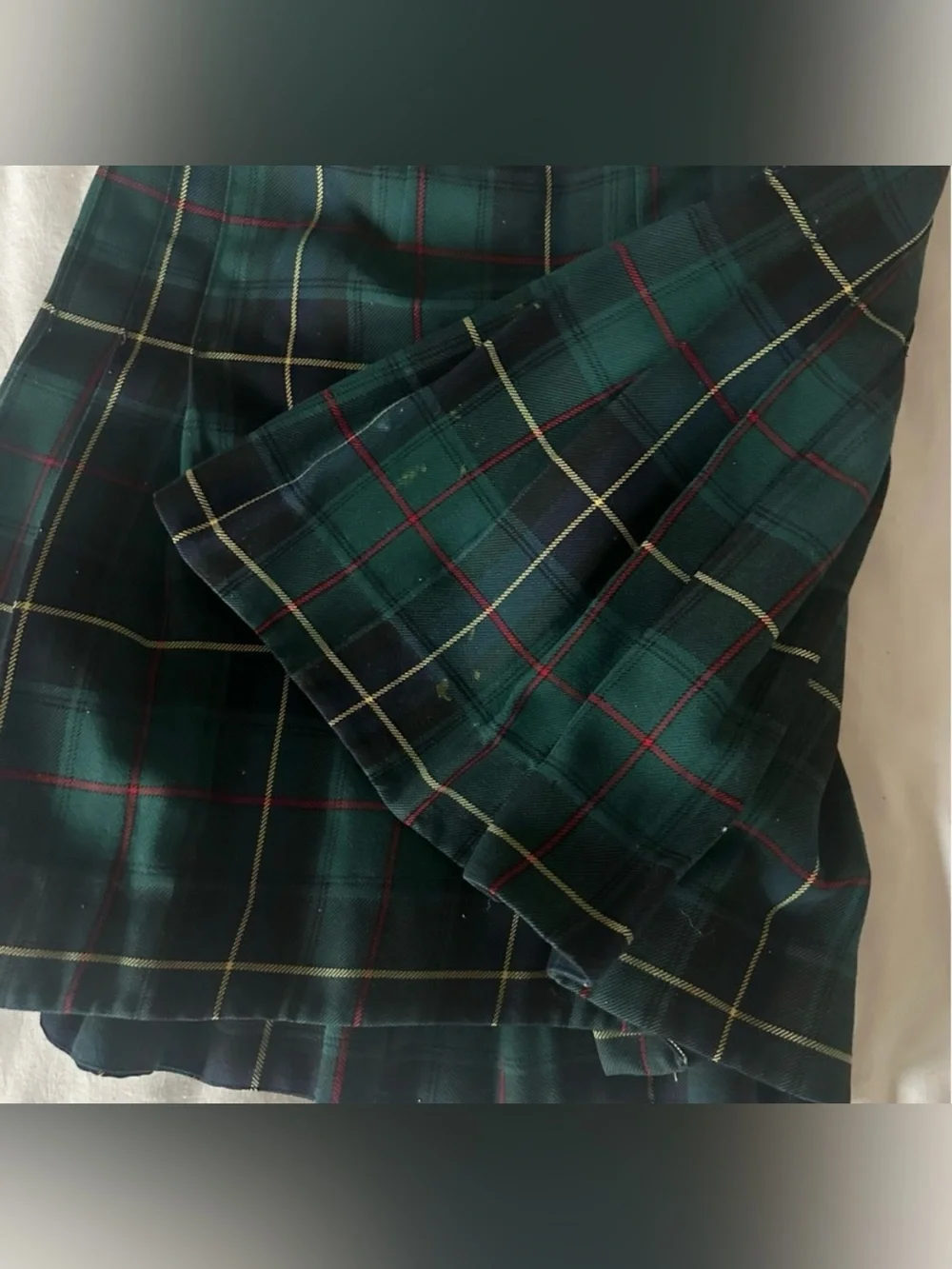 Vintage Ralph Lauren Green Pleated Skirt